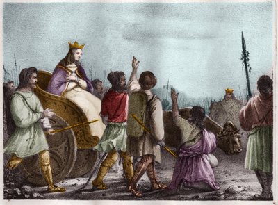 Św. Klotylda, królowa franków (w. 475-545), żona Clovis 1. autorstwa Unknown artist