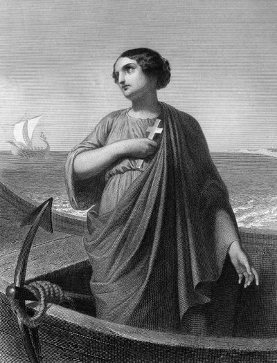 Saint Paule.Roman Patrycjusz (347 do 404) - w „”Święte niewiasty””. 1852. autorstwa Unknown artist