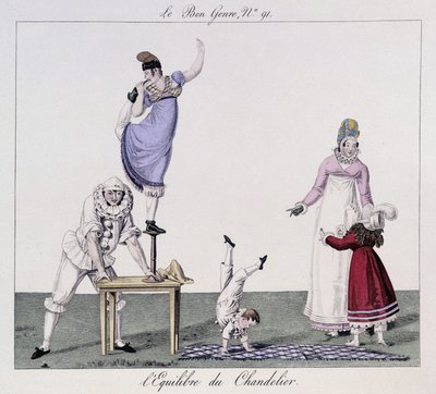 Saltimbanks: Bilans świecznika - w „Dobry gatunek”, deb. 19 wiek autorstwa Unknown artist