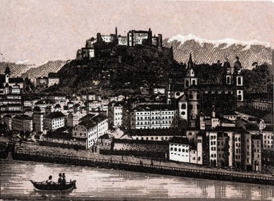 Region Salzkammergut, Austria: Salzburg z Kapuzinergarten. w „” Świat ilustruje 168 odsłon”” Niedatowany (koniec XIX wieku) autorstwa Unknown artist