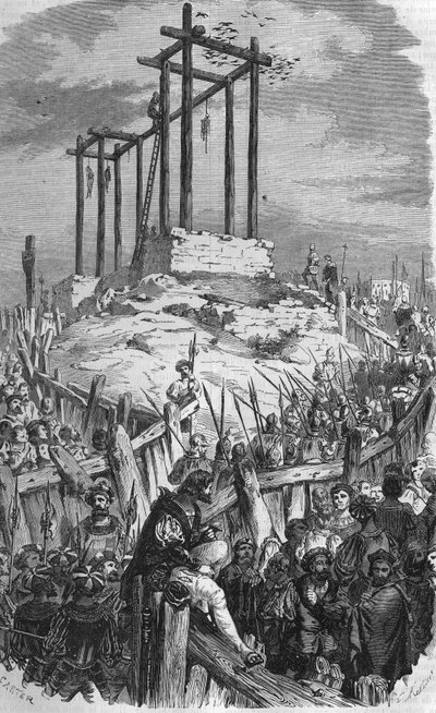 Samblancay zmarł, który został powieszony w 1527 roku. autorstwa Unknown artist