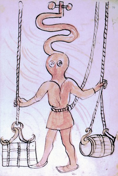 Scaphandler z rękopisu, znany jako „anonimowa wojna husycka” autorstwa Unknown artist