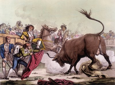 Scena walki byków w Hiszpanii, ok. 1820 r. autorstwa Unknown artist