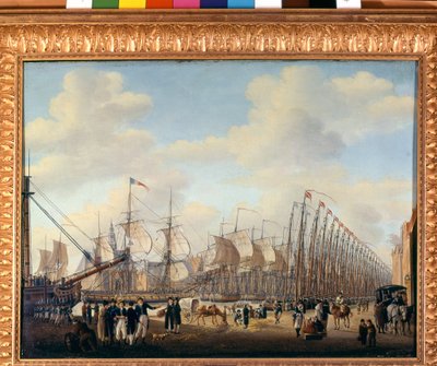 Tajna flota od Napoleona I do Flushing (port holenderski) do próby inwazji na Anglię. sd. Początek XIX wieku. Amsterdam, Muzeum Morskie autorstwa Unknown artist