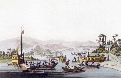 Statki z Cochin w Chinach. Biblioteka Sztuk Zdobniczych Paryża w „Strój starożytny i współczesny”” autorstwa Unknown artist