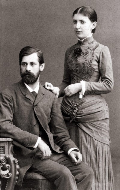 Zygmunt Freud i jego żona Bernays Martha w czerwcu 1885 r. autorstwa Unknown artist