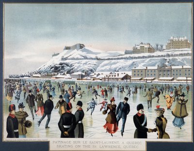 Łyżwiarstwo na Saint Laurent, Quebec, b.d. autorstwa Unknown artist