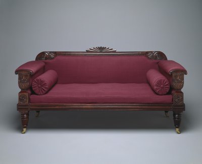 Sofa, ok.1821-35 (palisander i sosna z wełnianą tapicerką) autorstwa Unknown artist