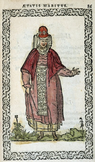 Hiszpanka - w „”Habits et effigies”” Jeana Sulperiusa autorstwa Unknown artist