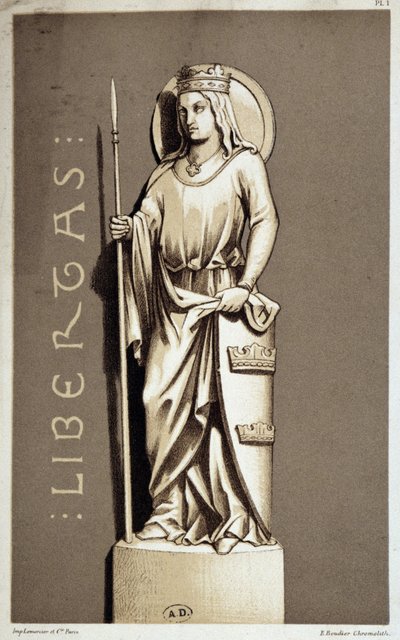 Posąg przedstawiający La Liberté de Chartres. autorstwa Unknown artist