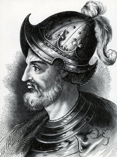 Stefan z Blois (Stephen of England, ok. 1097-1154), ok. 1900 r. (ryc.) autorstwa Unknown artist