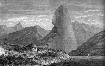 Sugarbread, niedaleko Rio de Janeiro, Brazylia. Grawerowanie w „” Dzienniku Młodzieży”” autorstwa Unknown artist