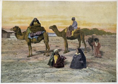 Tekes (rosyjscy nomadzi) i ich wielbłądy, koniec XIX wieku autorstwa Unknown artist