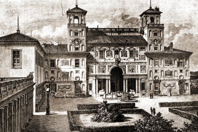 Taras i Fasada Willi Medicis. Podróż Francisa Weya 1864-1869 w Tour du monde 1870 I semestr. autorstwa Unknown artist