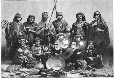 Araukanianie w Ogrodzie Aklimatyzacji w Paryżu w 1883 r. autorstwa Unknown artist