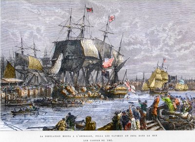 Boston Tea Party, 16 grudnia autorstwa Unknown artist