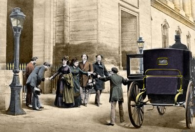 Cesarzowa Eugenia na wygnaniu z Paryża, 4 września autorstwa Unknown artist