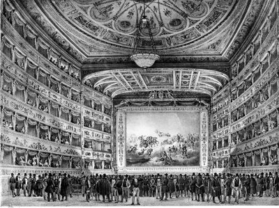 Teatr Fenice w Wenecji. Początek XIX wieku. autorstwa Unknown artist