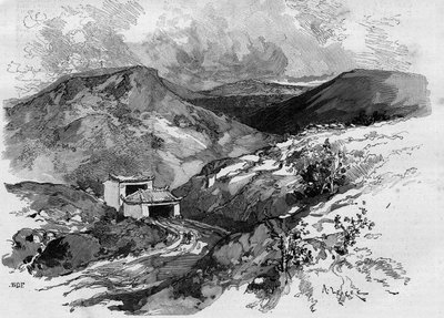 Brama Chin na granicy Tonkińskiej. Grawer w „The Illustrious World” 1885. autorstwa Unknown artist