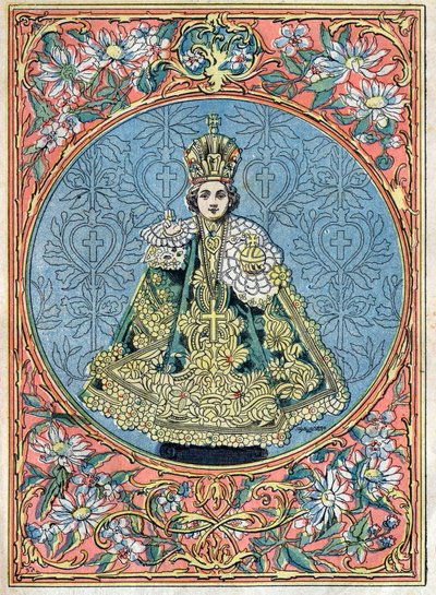 Praskie Dzieciątko Jezus - Dzieciątko Jezus z Pragi - ilustracja z końca XIX wieku autorstwa Unknown artist