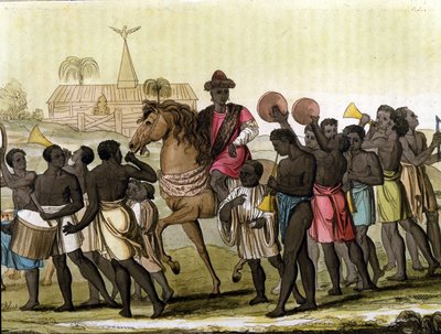 Król Beninu (Dahomej). autorstwa Unknown artist