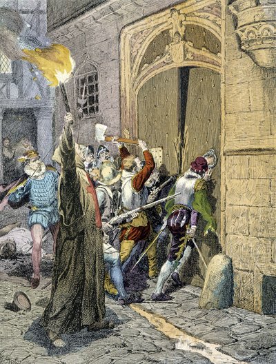 Masakra św Barthelemy (1572) autorstwa Unknown artist