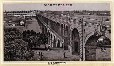Montpellier Acqueduc (Herault, region Langwedocja-Roussillon). Chromolitografia z końca XIX wieku. autorstwa Unknown artist