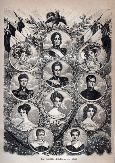 Rodzina Orlean w 1830 r. - Ludwik Filip - autorstwa Unknown artist