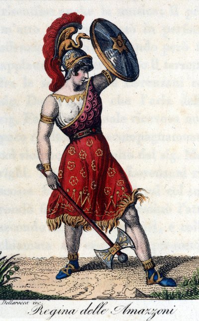 Królowa Amazonek. Ilustracja broszury operowej. 19 wiek. autorstwa Unknown artist