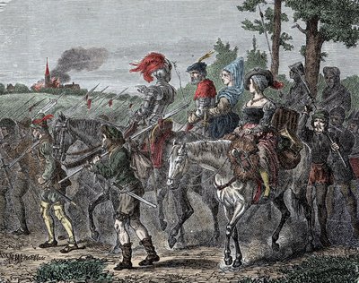 Powstanie Chłopów - Wojna Chłopów Niemieckich (1524-1526) (lub Powstanie Zwykłego Człowieka): powstania religijne (reforma protestancka), gospodarcze i społeczne w Niemczech, Szwajcarii i Alzacji Lotaryngia autorstwa Unknown artist