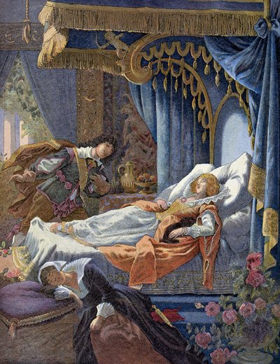 Śpiąca królewna z Perrault. XIX-wieczna chromolitografia. autorstwa Unknown artist