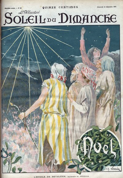 Gwiazda Betlejemska. Grawer w „Słońce w niedzielę”, 26 grudnia autorstwa Unknown artist