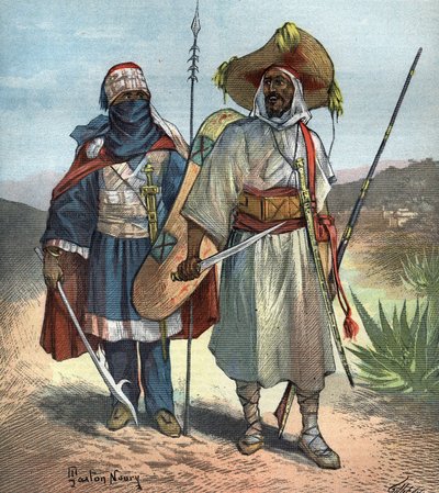 Tuareg w 1892 roku. autorstwa Unknown artist