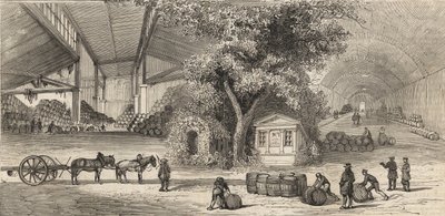 Magazyn win w Paryżu w 1861 r. - Jaskinie - autorstwa Unknown artist