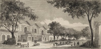 Magazyn win w Paryżu w 1861 r. - dzielnica Eaux de vie autorstwa Unknown artist