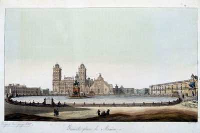 Zocalo: Wielki plac w Mexico City. W „”Stary i współczesny kostium”” autorstwa Unknown artist