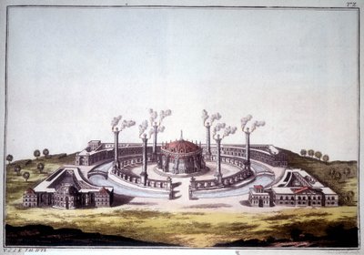 Starożytne miasto Niniwa, starożytne miasto Asyrii, ukazujące wyimaginowany widok asyryjskiego pałacu. autorstwa Unknown artist