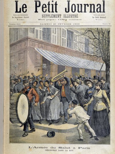 Armia Zbawienia w Paryżu (nieporządek na ulicy) - w „Le Petit Journal” z 20.02.1892 autorstwa Unknown artist