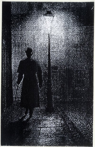 Atmosfera londyńskich ulic nocą, koniec XIX wieku autorstwa Unknown artist