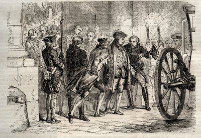 Atak Damiensa (styczeń 1757) - (Robert-Francois Damier autorstwa Unknown artist