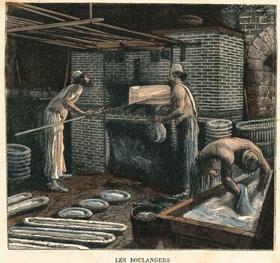 Piekarze. Ilustracja z XIX wieku, kolekcja Bianchetti. autorstwa Unknown artist