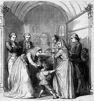 Chrzest Napoleona Bonaparte. autorstwa Unknown artist