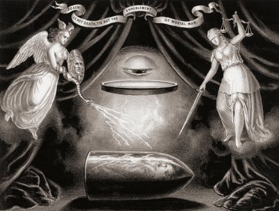 Kula, która zabiła Lincolna (rycina) autorstwa Unknown artist