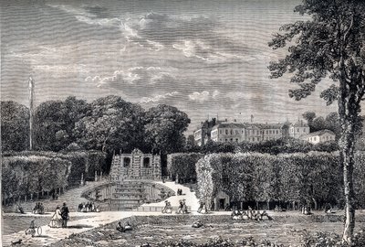 Zamek i park św. Chmury (Saint-Cloud) w 1867 r. autorstwa Unknown artist