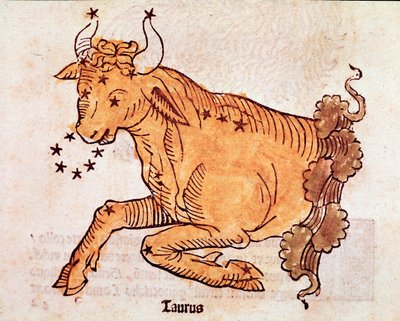 Konstelacja Byka Detal pochodzi z „”Poeticon astronomicon”” przypisywanego rzymskiemu historykowi Hyginowi (Gaius Julius Hyginus) (I wiek p.n.e.) (Gwiazdozbiór Byka, od „”Poeticon astronomicon”” przypisywany Hyginusowi (I wiek pne)) 1482 autorstwa Unknown artist
