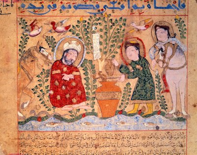 Lekarz i przepis Miniatury Theriaka z „”Le livre des antidotes”” 1199 Paryż, B.N. autorstwa Unknown artist
