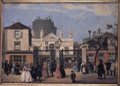Dawny teatr Bobino (lub Luksemburg), v.1840 - obraz anonimowy, Musee Carnavalet autorstwa Unknown artist