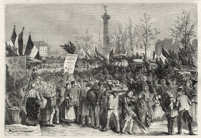 Targi szynki na Boulevard Bourdon w Paryżu (Place de la Bastille) - 1868 - autorstwa Unknown artist