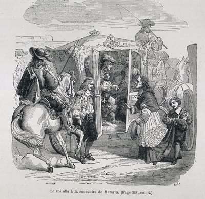 Król udał się na spotkanie z Mazarin autorstwa Unknown artist