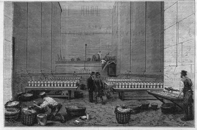 Duża sala elektryczna Opery Garnier lub dwieście baterii Bunsena pozwala na projekcję promieni elektrycznego słońca autorstwa Unknown artist